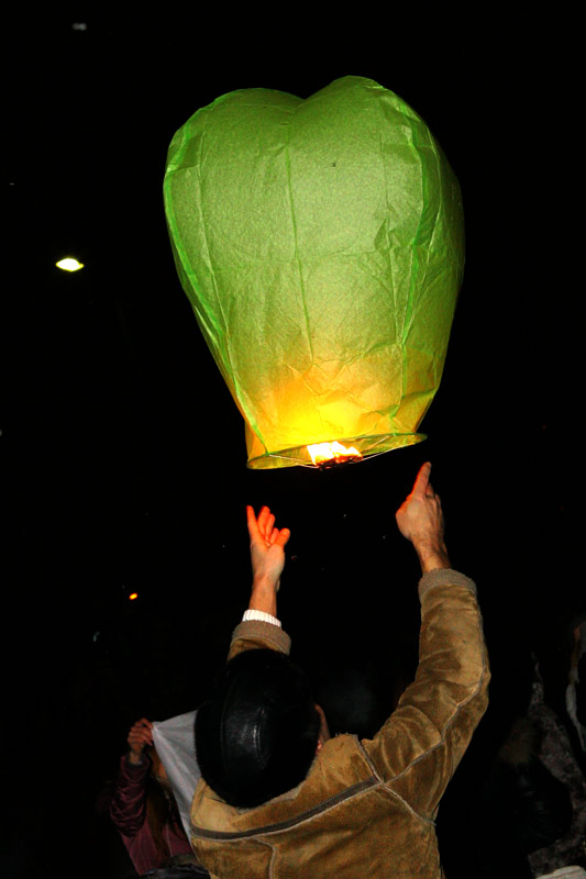 Небесные фонарики, Казань 14 января 2012
