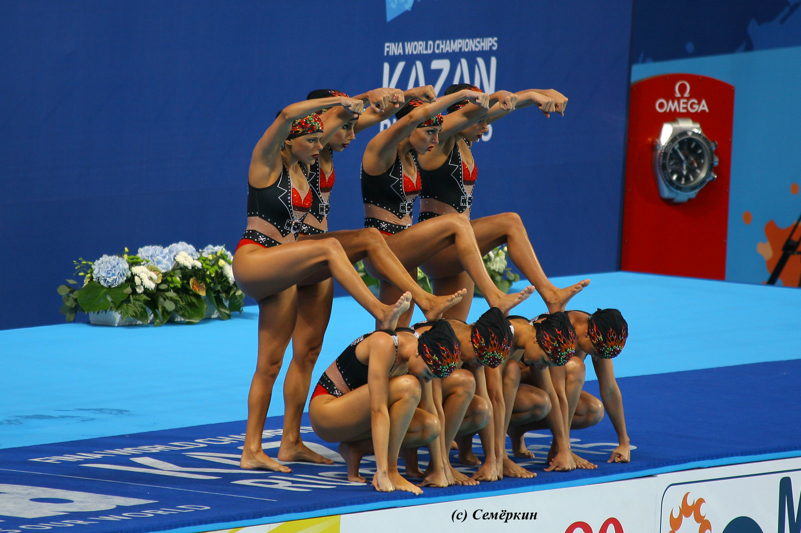 Сборная Бразилии - байкерши. Синхронное плавание. Чемпионат мира ФИНА по водным видам спорта 2015 года в Казани. 