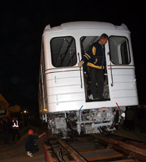 Первый вагон казанского метро тронулся...