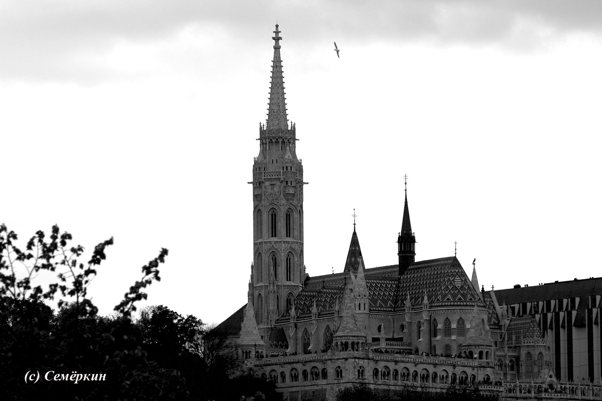 Будапешт - набережная, вид на церковь святого Матяша