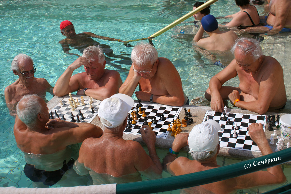 Будапешт - купальни Сечени - шахматисты