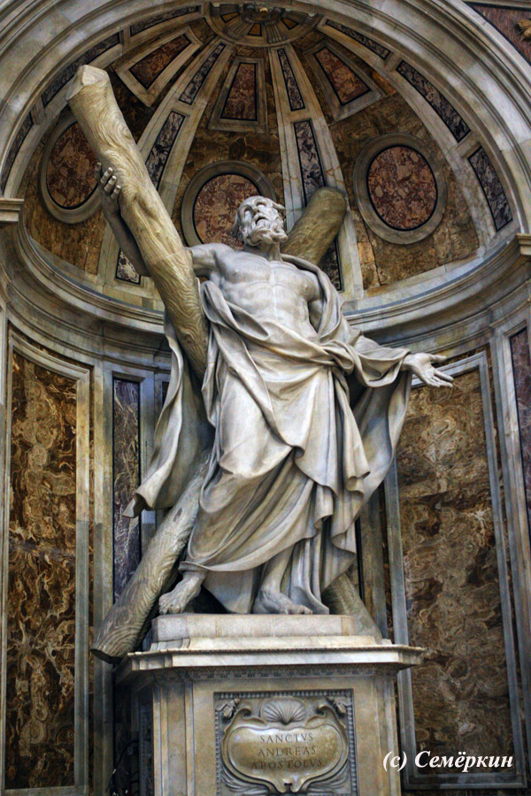 Рим - собор Святого Петра - Статуя апостола Андрея Первозванного