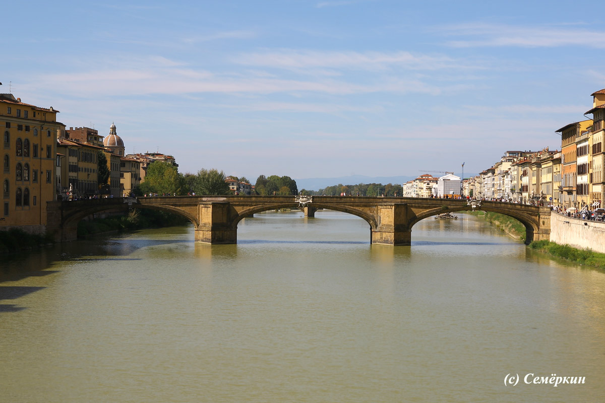 Флоренция - вид с моста Веккью