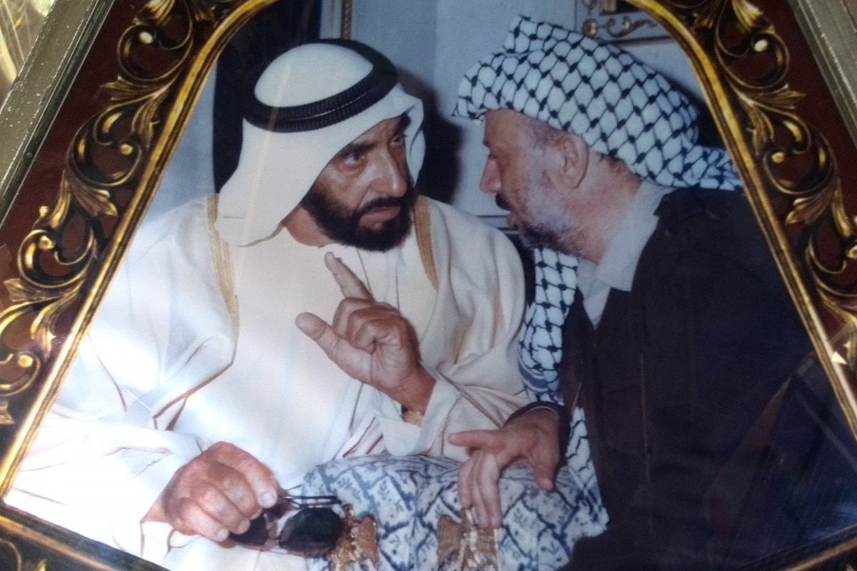 Шейх Зайд с палестинским лидером Ясиром Арафатом